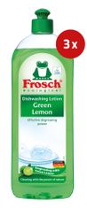 Frosch gel za pranje posuđa Green Lemon, 3 x 750 ml