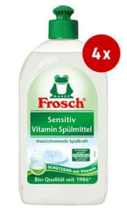  Frosch gel za pranje posuđa, Sensitiv Vitamin, 4 x 500 ml