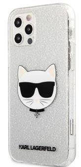 Karl Lagerfeld Choupette Head Glitter zaštitna maskica za iPhone 12/12 Pro 6.1, srebrna