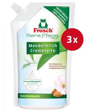 Frosch sapun za ruke, bademovo mlijeko, punjenje, 500 ml, 3 kom