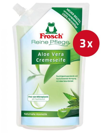 Frosch sapun za ruke, aloe vera, punjenje, 500 ml, 3 kom