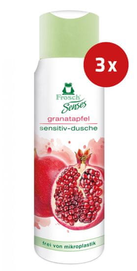 Frosch Senses gel za tuširanje, šipak, 300 ml, 3 kom