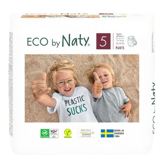 ECO by Naty hlače pelene 5 Junior (12-18 kg) 20 komada