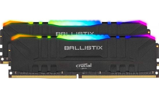 Crucial Ballistix Black RGB memorija (RAM), DDR4 16 GB (2x8GB), 3600 MHz, CL16 ( BL2K8G36C16U4BL)
