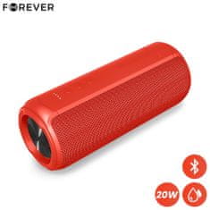 Forever TOOB 20 Bluetooth zvučnik, BS-900, 20W, TWS, IPX7, crvena