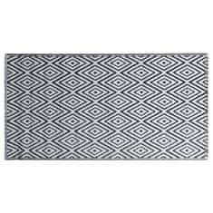 Vidaxl Vanjski tepih, bijela i crna, 120x180 cm, PP
