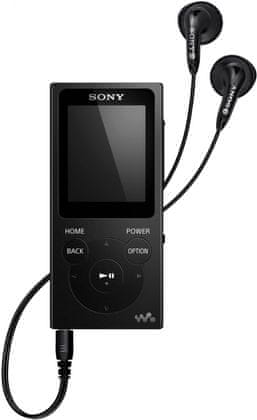 moderan mp3 uređaj sony nw e394 izvrsni ekvilajzer zvuka žičane slušalice usb punjenje usb prijenos datoteka clearraduio tehnologija rad 35 h po punjenju