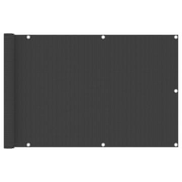 Vidaxl Balkonska pregrada, antracit, 90x500 cm, HDPE