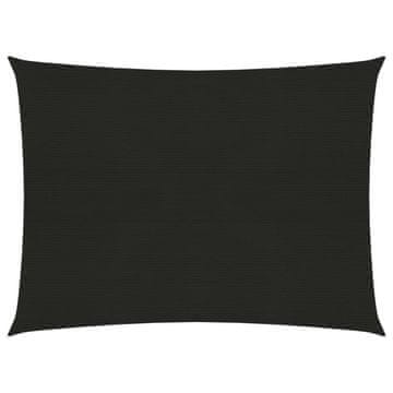 Vidaxl Jedro za zaštitu od sunca 160 g/m² crno 2 x 3 m HDPE