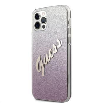Guess PC/TPU Vintage zaštitna maskica za iPhone 12/12 Pro, ružičasta