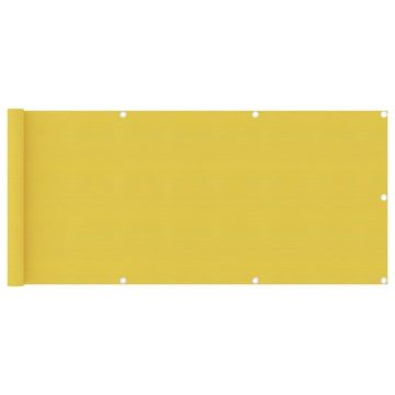 Vidaxl Balkonski zastor žuti 75 x 400 cm HDPE