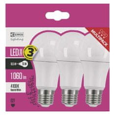EMOS LED žarulja Classic A60 10,5W E27 NW, 3/1