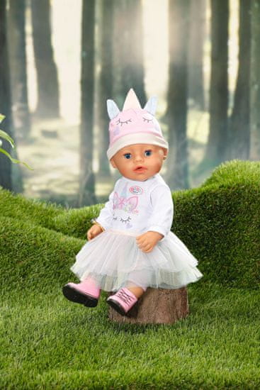 BABY born s čarobnom dudom, lutka u odjeći sa jednorogom, 43 cm