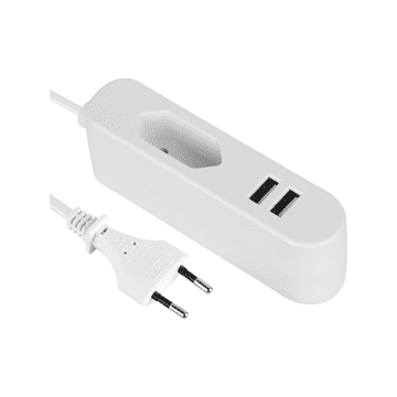 MaxTrack Električni produžni kabel 1,4m s 2x USB priključka za punjenje