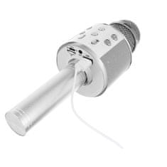 MG Bluetooth Karaoke mikrofon s zvučnikom, srebro