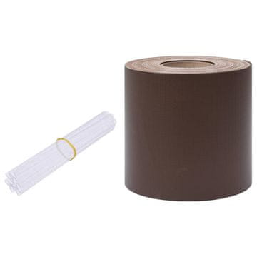 Vidaxl Vrtni zaslon za privatnost PVC 70 x 0,19 m smeđi