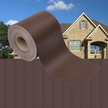 Vidaxl Navlaka za vrtnu ogradu, PVC, 35x0,19 m, smeđa