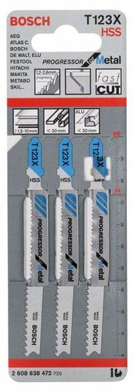 BOSCH Professional listovi ubodne pile T123X Progressor for Metal (2608638472)