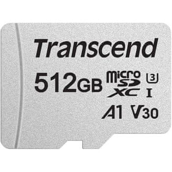 Transcend Micro SDXC memorijska kartica, 512 GB, 95/45 MB/s, UHS-I, C10 + SD adapter