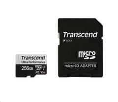 Transcend Micro SDXC memorijska kartica, 256 GB, 340S, 160/125 MB, C10, A2, V30, U3 + SD adapter