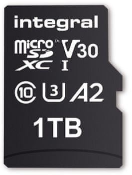Integral Professional High Speed memorijska kartica, 1 TB, 180 MB/s, V30, U3, UHS-I + SD adapter