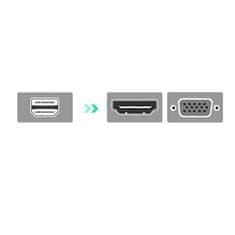 Ugreen MD115 adapter HDMI - VGA - MiniDP Full HD, bijela