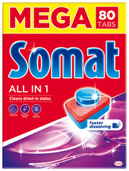 Somat tablete za perilicu suđa All in One, 80 komada