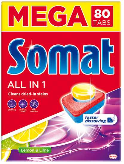 Somat tablete za perilicu suđa All in One Lemon&Lime, 80 komada