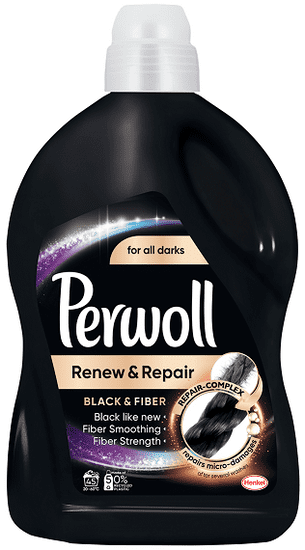 Perwoll gel za pranje Renew Advanced Black, 2,7 l, 45 pranja