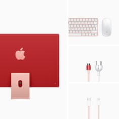 Apple iMac 24 računalo, 7C GPU, 256 GB, Pink - INT (mjva3ze/a)