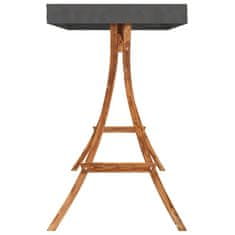 Vidaxl Okvir za ljuljačku s antracit krovom savijeno drvo i tikovina