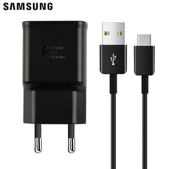 Samsung kućni punjač EP-TA200BBE s USB tipom C EP-DG970BBE, crni