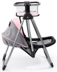 stolac za hranjenje Trio, ružičasta/siva