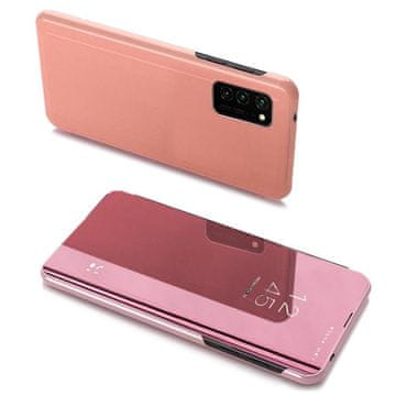 HURTEL Preklopna maska Clear View za Samsung Galaxy A03s, roza