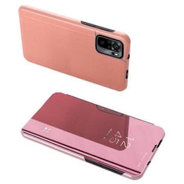 MG Clear View preklopna maska za Xiaomi Poco M4 Pro 5G, ružičasta