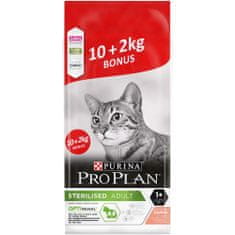 Purina Pro Plan STERILIZED mačja hrana za sterilizirane mačke, okus lososa, 10 kg + 2 kg