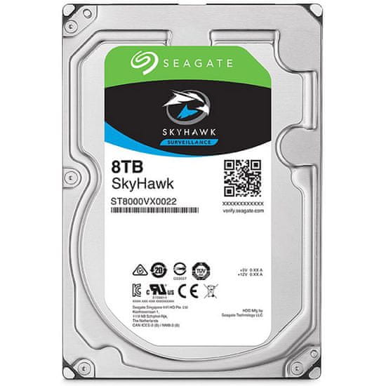 Seagate SkyHawk tvdi disk, 8 TB , SATA3, 256 MB (ST8000VE001)