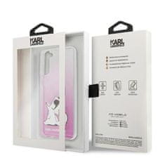 Karl Lagerfeld maskica PC/TPU Choupette Eats kryt pro Samsung Galaxy S21+ KLHCS21MCFNRCPI, roza