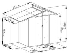 Rojaplast vrtna kućica OSCAR E-A
