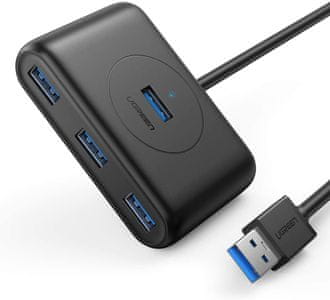 Ugreen 4-Ports USB Hub, 3.0, crni, 1 m