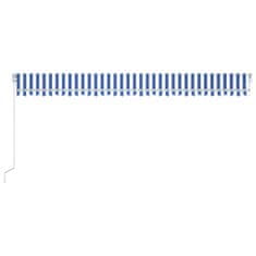 Vidaxl Tenda na ručno uvlačenje 600 x 350 cm plavo-bijela