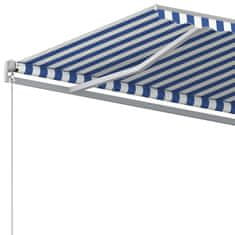Vidaxl Tenda na ručno uvlačenje 600 x 350 cm plavo-bijela