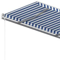 Vidaxl Tenda na automatsko uvlačenje 300 x 250 cm plavo-bijela