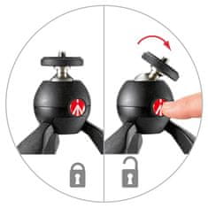Manfrotto PIXI Mini tronožac sa stezaljkom (nosačem) za pametni telefon s više dodataka (MTPIXIMII B + MCPIXI) crni