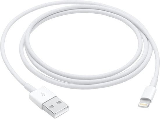 Apple USB-A kabel za punjenje i prijenos podataka - Lightning, M/M, 1 m, bijela (MXLY2ZM/A)