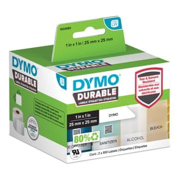 Dymo Durable naljepnice za Label Writer 450, 1 rola, 25 x 25 mm bijela (2112286)