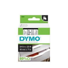 Dymo D1 45800 traka, 19 mm x 7m, crna / prozirna