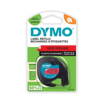 Dymo LT traka 12 mm, crna na crvenoj podlozi, 91203 (S0721630)