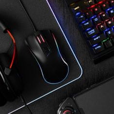 MG gaming podloga za miš, RGB LED, 80x30 cm, crno