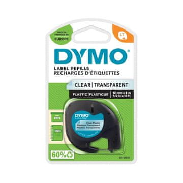Dymo traka LetraTag, širina 12mm, prozirno-plastificirana, 12267